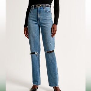 Abercrombie and Fitch Ultra High Rise 90s Straight Jean
